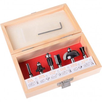 Набор фрез по дереву ВИХРЬ 6 шт (хвостовик 8 мм), кейс Набор фрез по дереву ВИХРЬ 6 шт (хвостовик 8 мм), кейс