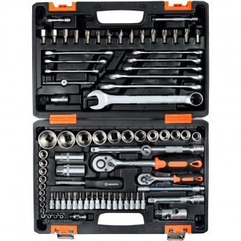 Набор инструментов ВИХРЬ АВТО, 1/2" , 1/4" , CrV, в кейсе 82 предметов Набор инструментов ВИХРЬ АВТО, 1/2" , 1/4" , CrV, в кейсе 82 предметов